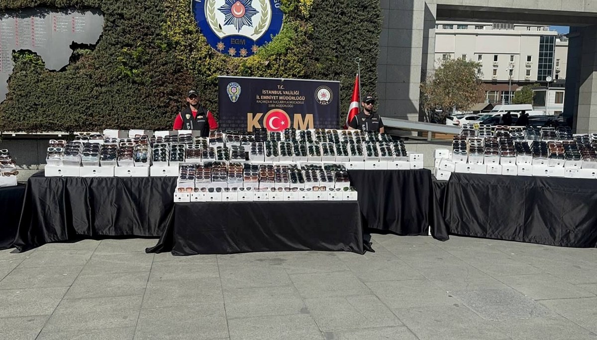 Piyasa değeri 355 milyon lira: Binlerce kaçak güneş gözlüğü ele geçirildi