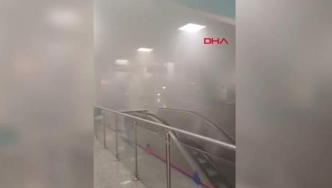 Yenikapı metro istasyonunda yangın