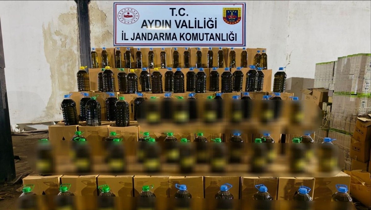 Aydın'da 6,5 ton sahte zeytinyağı ele geçirildi