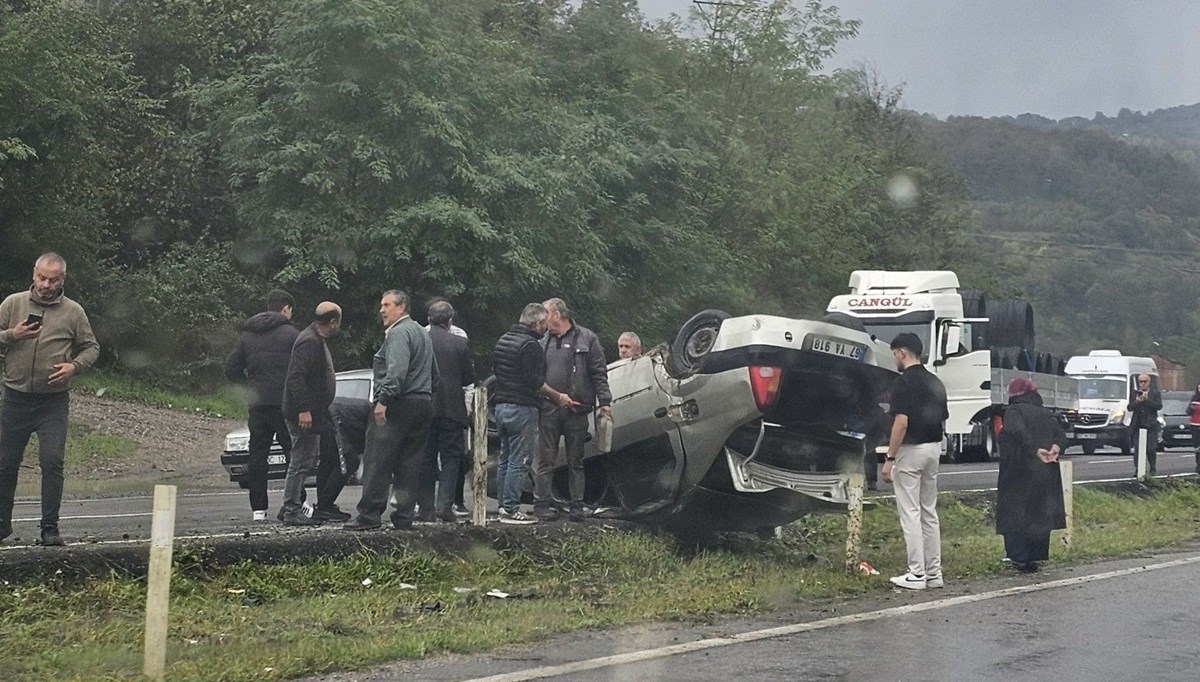 Zonguldak’ta ıslak zemin kazaya neden oldu