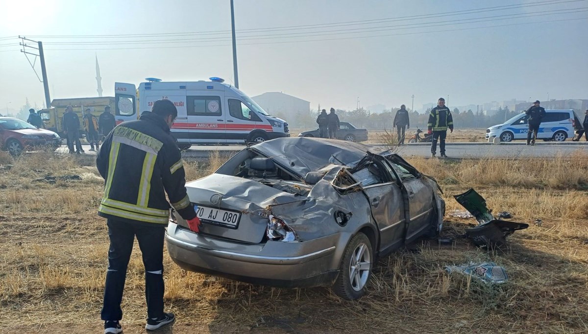 Kontrolden çıkan otomobil tarlaya takla attı: 1 yaralı